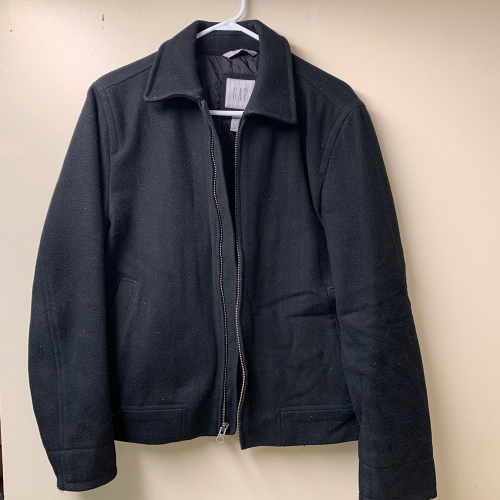 Gap 80% Wool Zipper Jacket, Small - image 1
